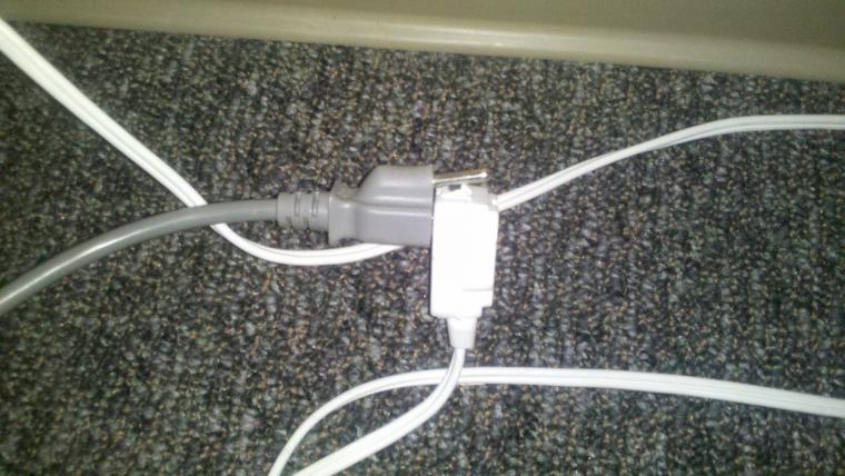 Improper use of extension cords